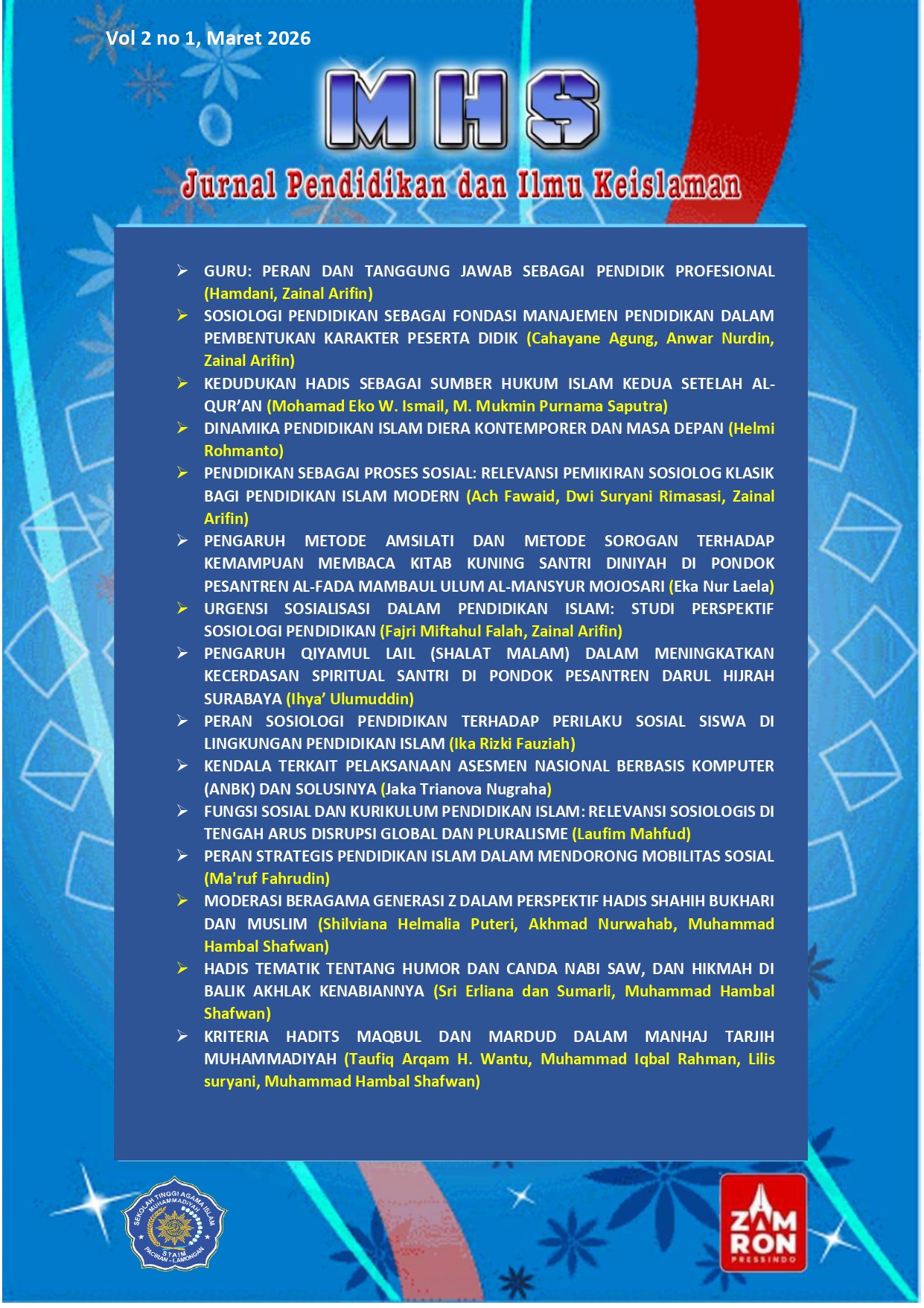 					Lihat Vol 2 No 1 (2026): Volume 2 Nomor 1 Edisi Maret 2026
				