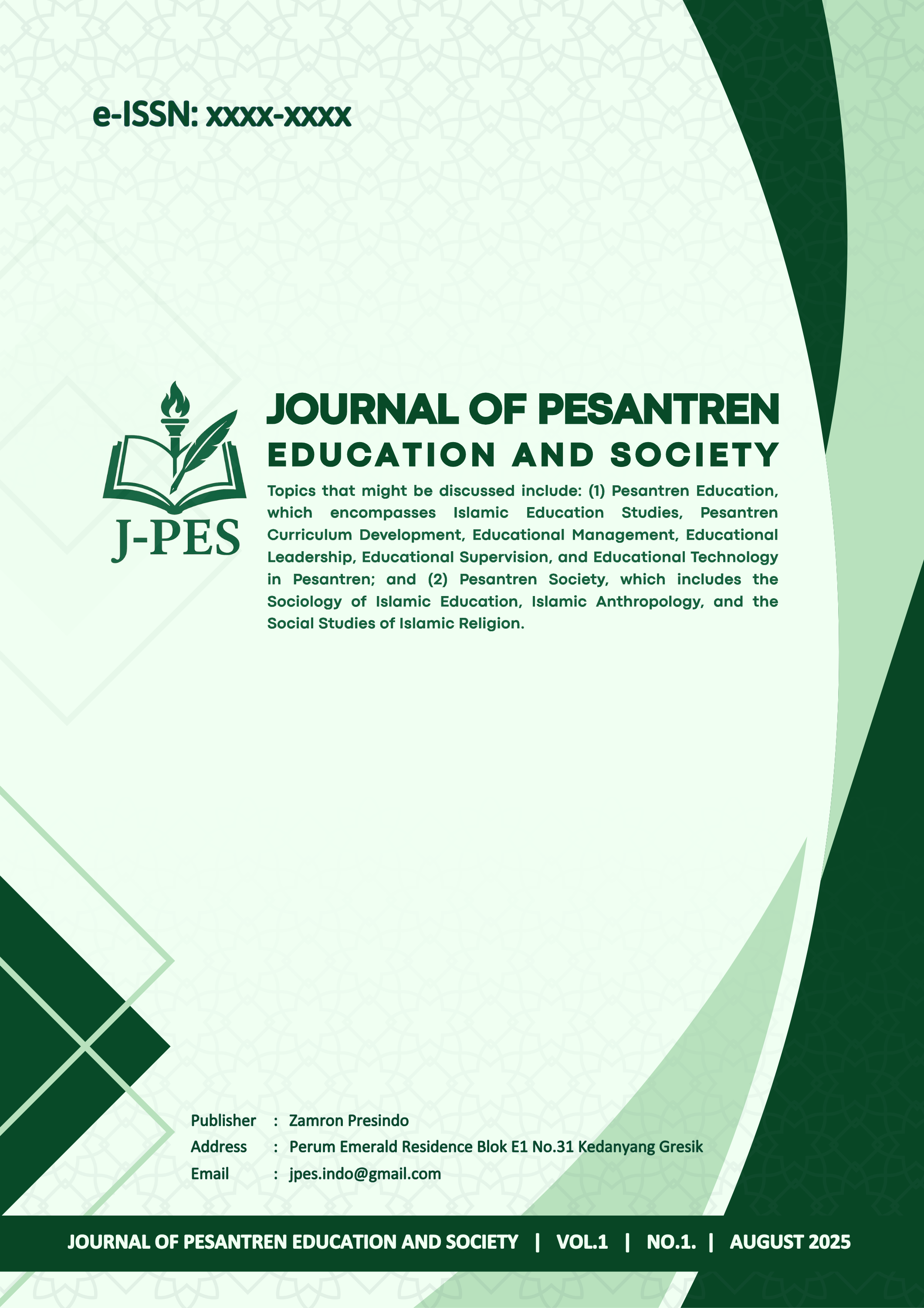 J-PES: Journal of Pesantren Education and Studies