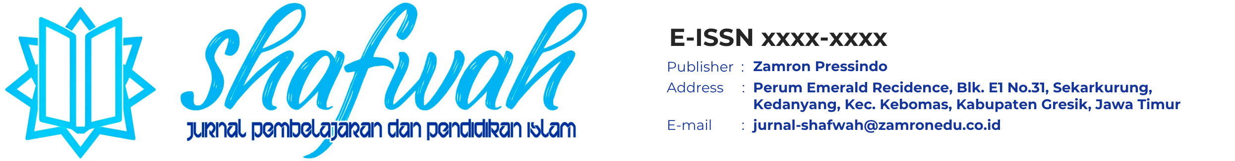 Shafwah: Jurnal Pembelajaran dan Pendidikan Islam